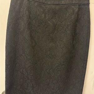 Ann Taylor Black Lace Pencil Skirt - NWT